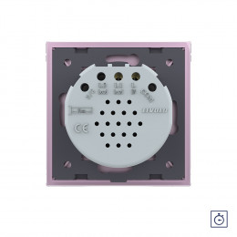 Одноклавишный сенсорный выключатель с таймером Livolo, 1 пост, цвет розовый