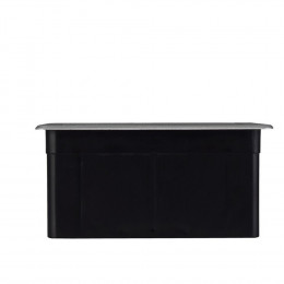 Выдвижной горизонтальный модуль RocketSocket в столешницу для розеток Livolo 2 поста, серый