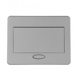 Выдвижной горизонтальный модуль RocketSocket в столешницу для розеток Livolo 2 поста, серый