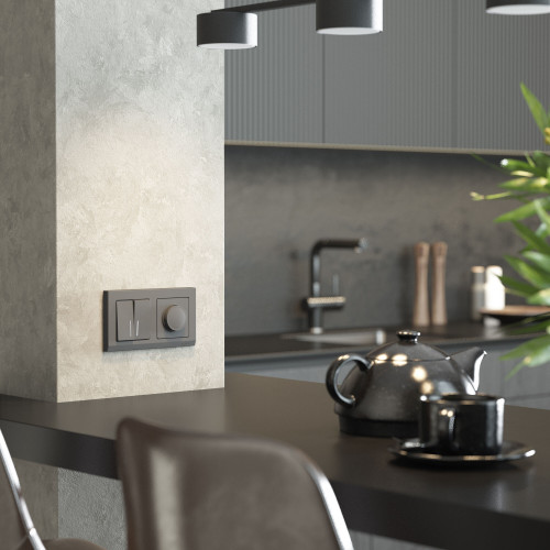 Купить Рамка из поликарбоната на 2 поста Stark графит матовый в rum24.ru фото: 3