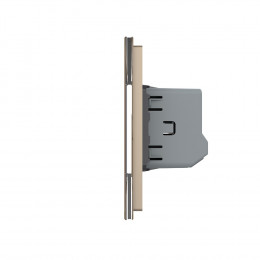 Сенсорный выключатель Livolo 3 клавиши (1+1+1), 3 поста Золотой VL-C703-13