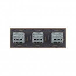 Сенсорный выключатель Livolo 3 клавиши (1+1+1), 3 поста Золотой VL-C703-13