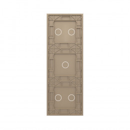 Панель вертикальная для трех сенсорных выключателей Livolo, 5 клавиш (2+1+2), цвет золотой, стекло