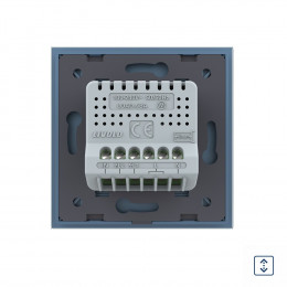 Сенсорный выключатель для штор Livolo сухой контакт, 1 пост, цвет синий