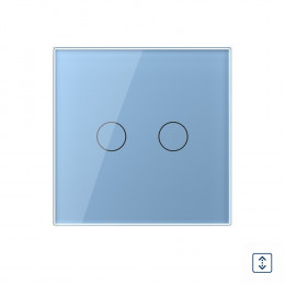 Сенсорный выключатель для штор Livolo сухой контакт, 1 пост, цвет синий