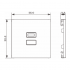 Купить Накладка для розеток USB, матовый кашемир, серия A07 DE28635 в rum24.ru фото: 2