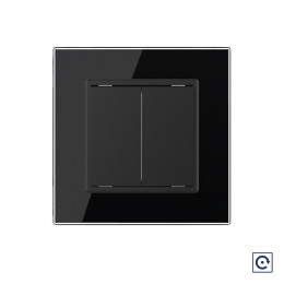 Механический выключатель звонкового типа Livolo 2 клавиши Черный