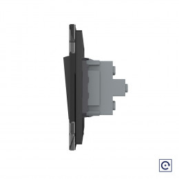 Механический выключатель звонкового типа Livolo 2 клавиши Черный