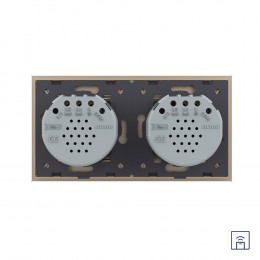 Сенсорный выключатель Livolo с функцией радиоуправления, 3 клавиши (1-2), 2 поста, цвет золотой