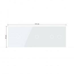 Панель тройная: 1 выключатель + 1 выключатель + 2 выключателя Белая