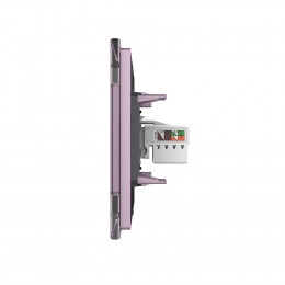 Розетка интернет одинарная RJ-45 кат.6 Livolo, 1 пост, цвет розовый