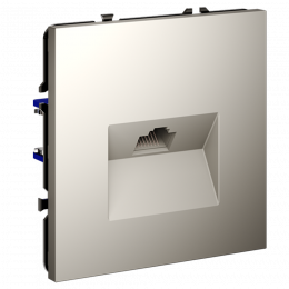 Розетка компьютерная встраиваемая VOLTUM S70 RJ45 кат.6, (кашемир) VLS060103