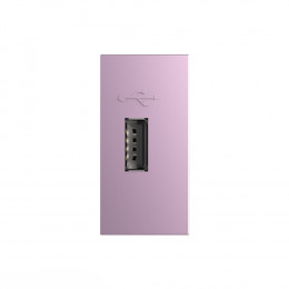 Розетка USB с блоком питания 2.1А 5В Livolo, цвет розовый (механизм)