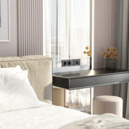 Рамка из стекла на 4 поста Diamant черный