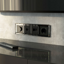 Рамка из стекла на 4 поста Diamant черный