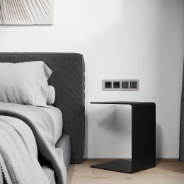 Рамка из стекла на 4 поста Senso дымчатый soft-touch