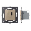 Купить Розетка USB type C+A с блоком питания 36W Livolo, цвет золотой (механизм) VL-FCUA18W.UC18W-2AP в rum24.ru фото: 5