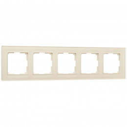 Рамка из стекла на 5 постов Favorit молочный