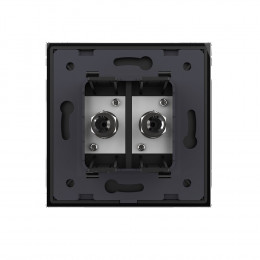 Спутниковая SAT-розетка двойная LIVOLO черная VL-C792ST-12
