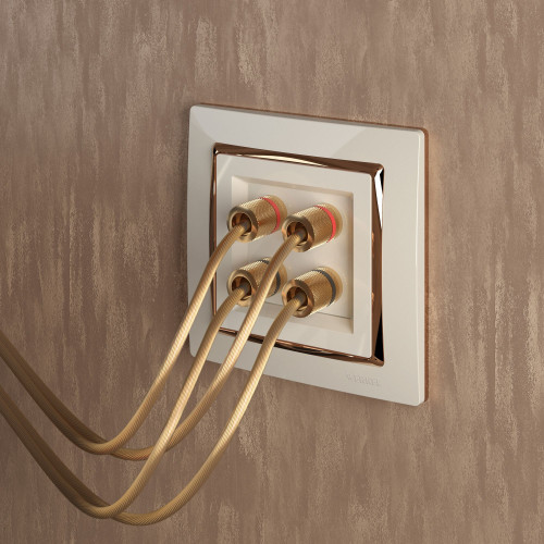 Купить Рамка из поликарбоната на 1 пост Snabb слоновая кость/золото в rum24.ru фото: 2