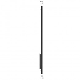 Панель вертикальная для двух сенсорных выключателей и розетки Livolo, 3 клавиши (2+1), цвет черный, стекло