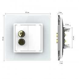 Розетка акустическая LIVOLO белая VL-C791A-11