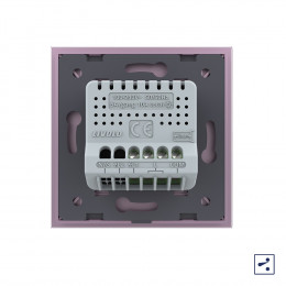 Одноклавишный проходной/перекрестный сенсорный выключатель Livolo, 1 пост, Розовый VL-C701S-17