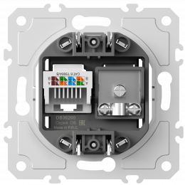 Механизм розетки RJ45/TV cat.6,ClassE-8/0-2400 МГц, серия DB DB36200