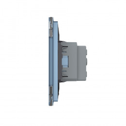 Розетка электрическая 16A Livolo, 1 пост, цвет синий