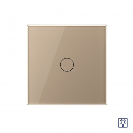 Одноклавишный сенсорный диммер Livolo, 1 пост, цвет золотой