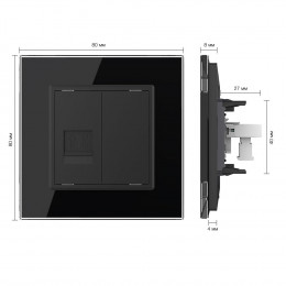 Телефонная розетка LIVOLO черная VL-C791T-12