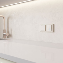 Рамка из поликарбоната на 2 поста Stream перламутровый