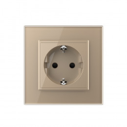 Розетка электрическая 220В LIVOLO золотая VL-C7C1EU-13