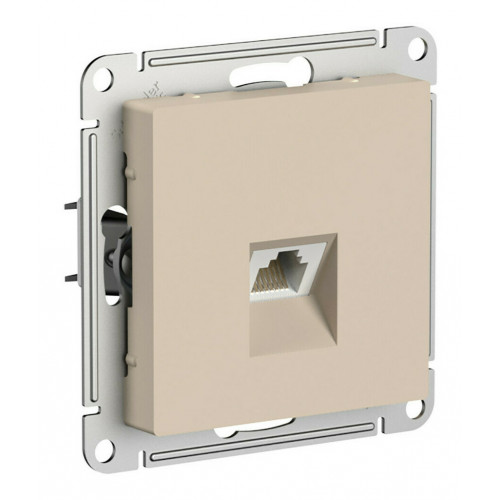 Купить ATN001286 Atlasdesign РОЗЕТКА компьютерная RJ45, кат. 6A, механизм Песочный Schneider Electric в rum24.ru