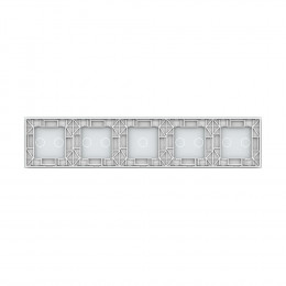 Панель для пяти сенсорных выключателей Livolo, 9 клавиш (2+2+1+2+2), цвет белый, стекло