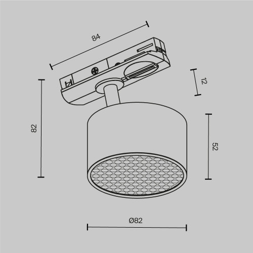 Купить Трековый светильник Glare Maytoni 12 Вт GX53 белый TR225-1-GX53-W в rum24.ru фото: 9