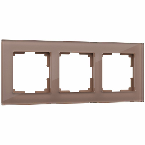 Купить Рамка из стекла на 3 поста Favorit латте в rum24.ru