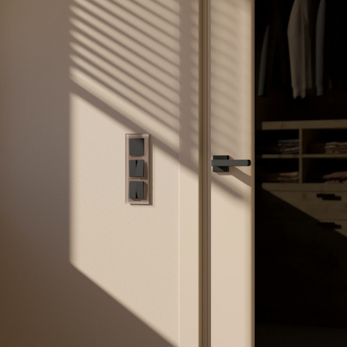 Купить Рамка из стекла на 3 поста Favorit латте в rum24.ru фото: 4