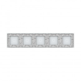 Панель для пяти однолинейных выключателей: 1 + 1 + 1 + 1 + 1 Белая