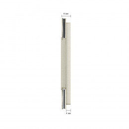 Панель для двух сенсорных выключателей и розетки Livolo, 3 клавиши (1+2), цвет жемчужный, стекло