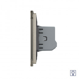 Одноклавишный сенсорный диммер Livolo, 1 пост, цвет шампань