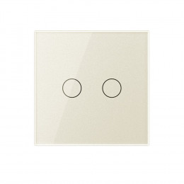 Двухклавишный сенсорный выключатель Livolo, 1 пост, цвет жемчужный