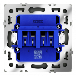 Розетка акустическая встраиваемая VOLTUM S70 4-местная, (титан) VLS060306