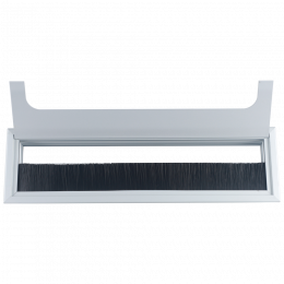 Кабельный громмет (лючок) в стол, 280*80мм, цвет: серебро DCGR28080S