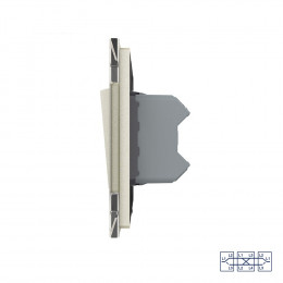 Двухклавишный перекрестный механический выключатель Livolo, 1 пост, цвет жемчужный