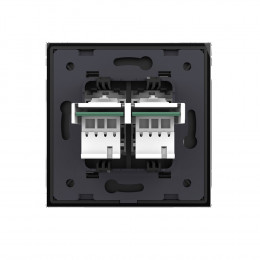 Телефонная розетка двойная LIVOLO черная VL-C792T-12