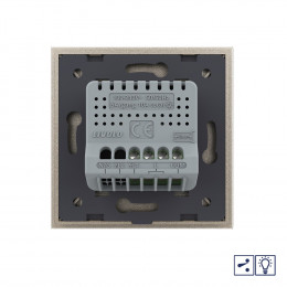Одноклавишный проходной/перекрестный сенсорный диммер Livolo, 1 пост, цвет шампань