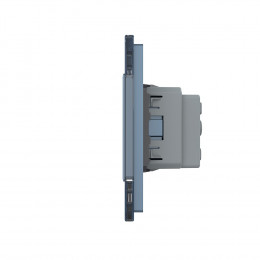 Розетка электрическая 16A Livolo, 5 постов, цвет синий