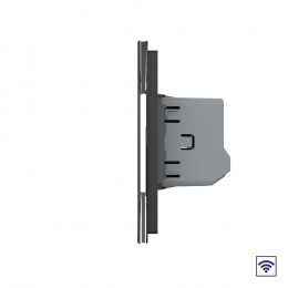Сенсорный выключатель Livolo с функцией радиоуправления, 3 клавиши (1-1-1), 3 поста, цвет черный