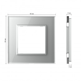 Рамка для розетки Серая